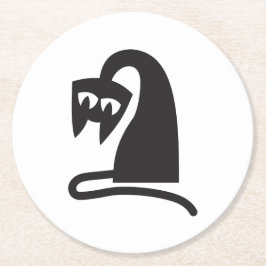 Posavasos Redondo De Papel Scary Cat