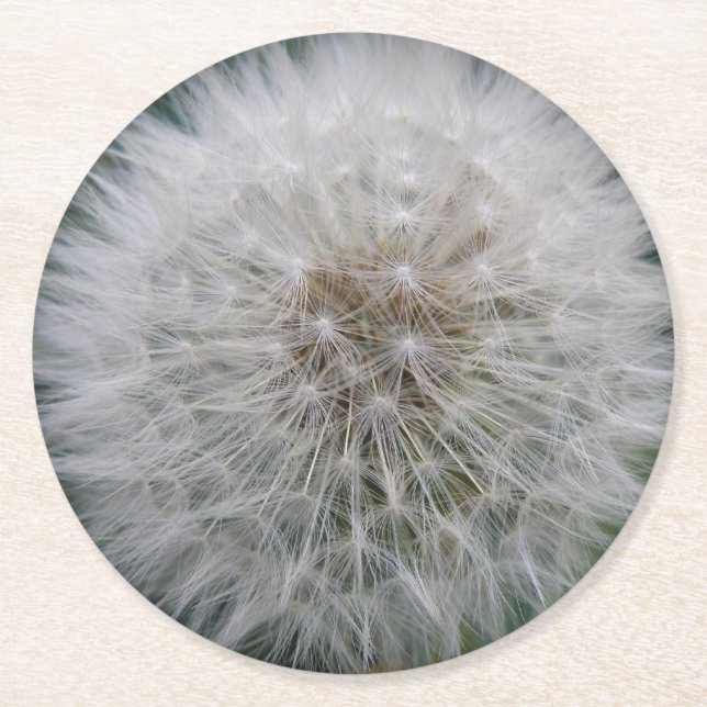Posavasos Redondo De Papel Semillas de papel de flores de Dandelion (Anverso)