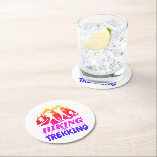Posavasos Redondo De Papel Senderismo o senderismo