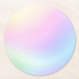 Posavasos Redondo De Papel  Sensory Friendly Pastel Gradient
