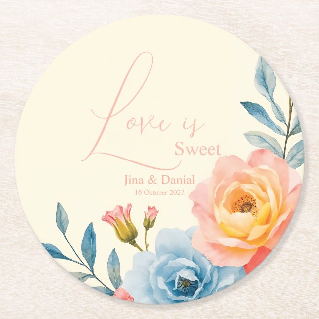 Posavasos Redondo De Papel Serenata de Jardín (Anverso)