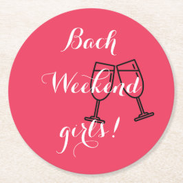 Posavasos Redondo De Papel servilletas rosadas personalizadas para despedida 