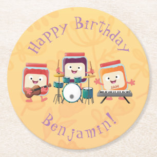 Posavasos Redondo De Papel Sesión de improvisación personalizado humor