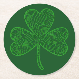 Posavasos Redondo De Papel Shamrock