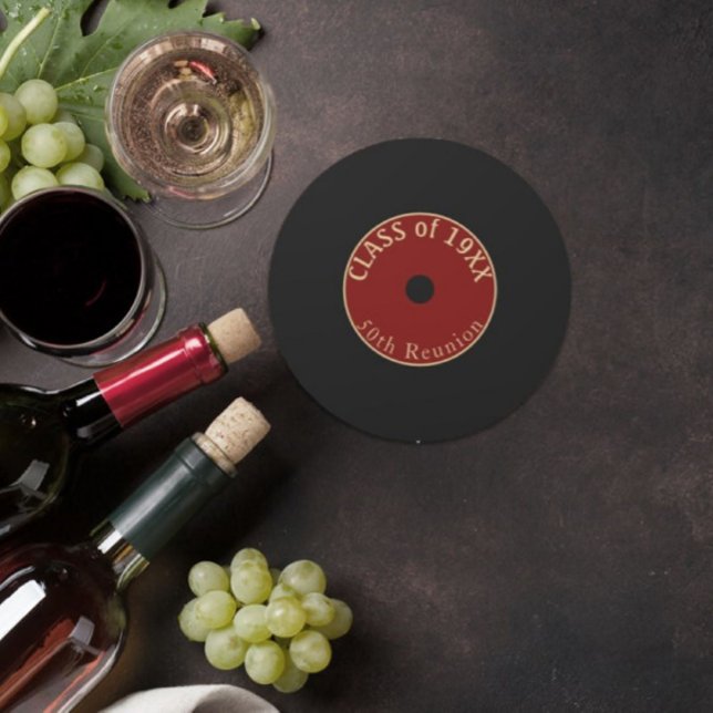 Posavasos Redondo De Papel ¡Sí, 50 años!  Máster de reagrupación de clases (Subido por el creador)