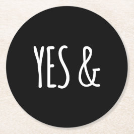 Posavasos Redondo De Papel SÍ Y | Residuos de papel | Negro + Blanco