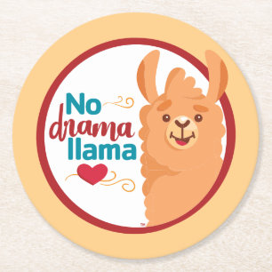 Posavasos Redondo De Papel Sin llama dramática (cálida) amarilla