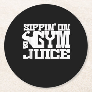 Posavasos Redondo De Papel Sippin Sobre Jugo De Gimnasio - Camisetas De Entre