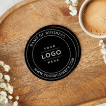Sitio web de logotipo comercial negro personalizad