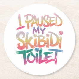 Posavasos Redondo De Papel Skibidi Break Moment