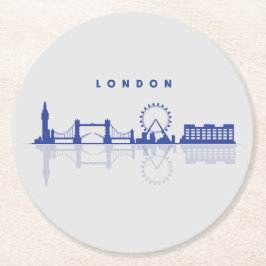 Posavasos Redondo De Papel SKyline Coasters de Londres