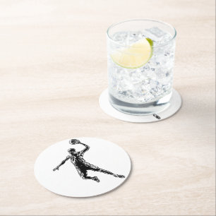 Posavasos Redondo De Papel Slam Dunk Dark Design
