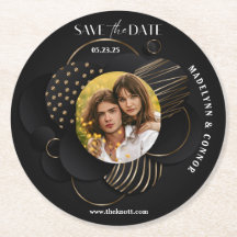 Smooth Script Vertical Photo Save the Date 