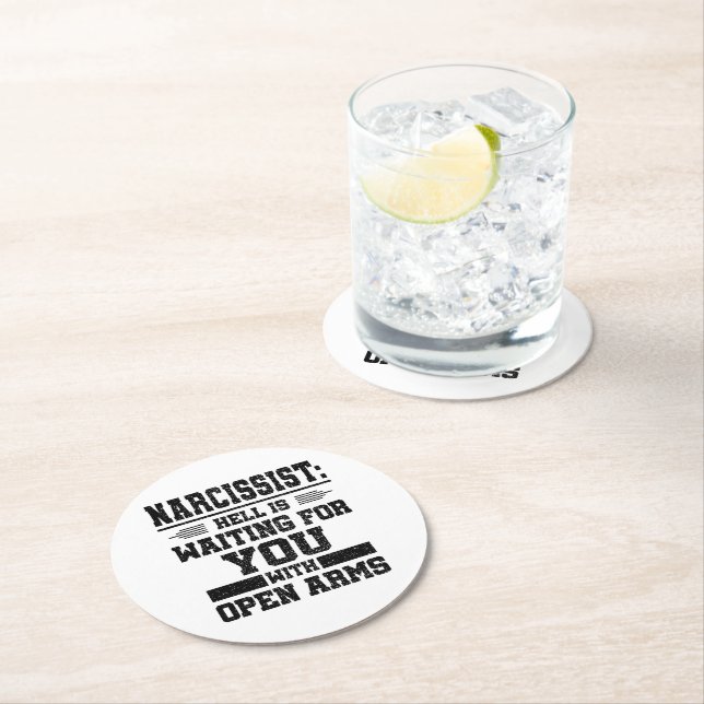 Posavasos Redondo De Papel Sobreviviente de narcisista (In situ)