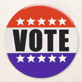 Posavasos Redondo De Papel Sólo voten a los presentadores redondos