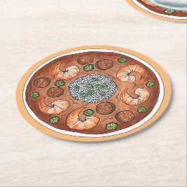 Posavasos Redondo De Papel Sopa gumbo Louisiana LA New Orleans NOLA Food