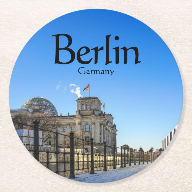 Posavasos Redondo De Papel Souvenir de Berlín (Anverso)