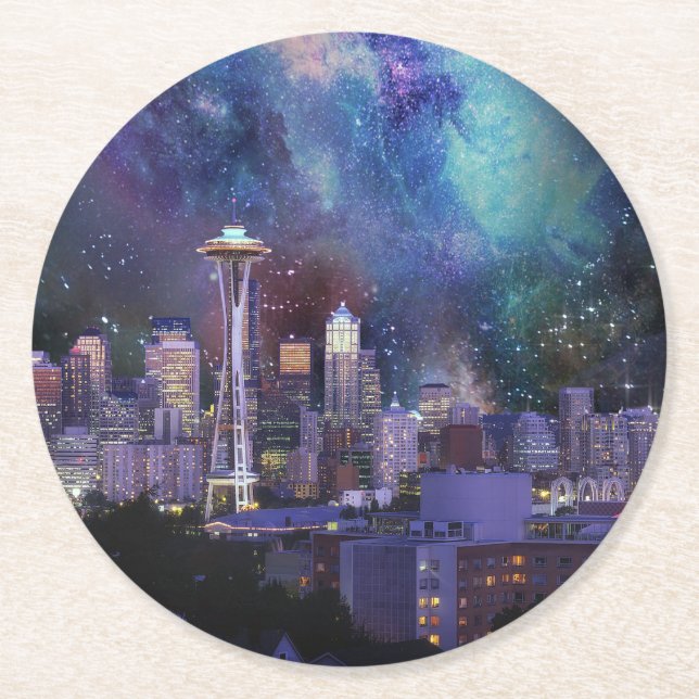 Posavasos Redondo De Papel Spacey Seattle (Anverso)