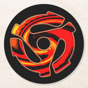 Posavasos Redondo De Papel Spider de 45 RPM