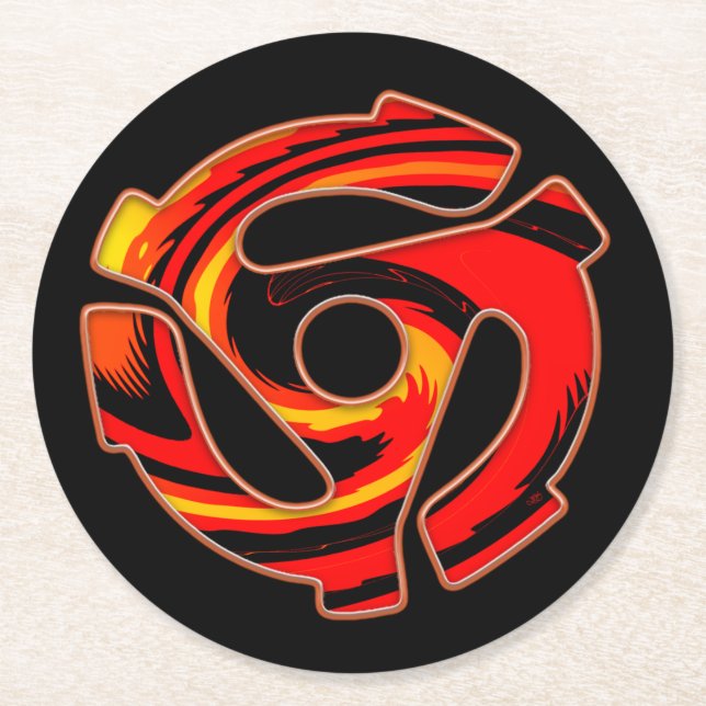 Posavasos Redondo De Papel Spider de 45 RPM (Anverso)