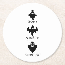 Posavasos Redondo De Papel Spooky spookier spookiest