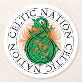 Posavasos Redondo De Papel St Patricks Day Celtic Knot Fiesta