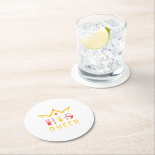 Posavasos Redondo De Papel Su Reina