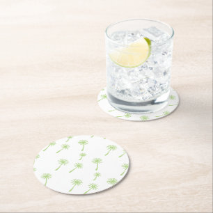 Posavasos Redondo De Papel Sucede la mala hierba Diseño divertido y lindo de 