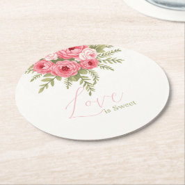 Posavasos Redondo De Papel Sueño de Fucsia