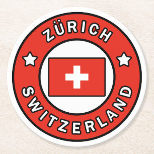 Posavasos Redondo De Papel Suiza Zürich