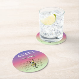 Posavasos Redondo De Papel Sundowner Blue Hawaii Cocktail Fiesta