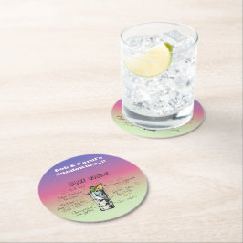 Posavasos Redondo De Papel Sundowner Blue Tahoe Cocktail Fiesta