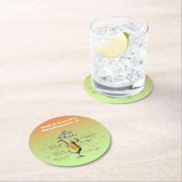 Posavasos Redondo De Papel Sundowner Pina Colada Cocktail Fiesta