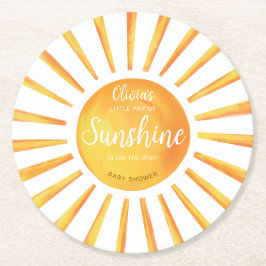 Posavasos Redondo De Papel Sunshine Baby Shower