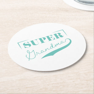 Posavasos Redondo De Papel Super Abuela