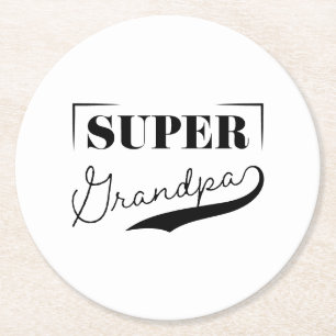 Posavasos Redondo De Papel Super Abuelo