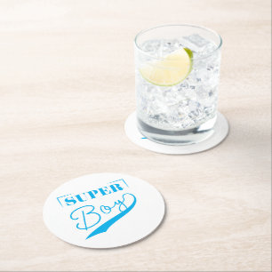 Posavasos Redondo De Papel Super Boy