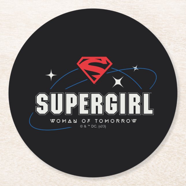 Posavasos Redondo De Papel Supergirl Woman of Tomorrow (Anverso)