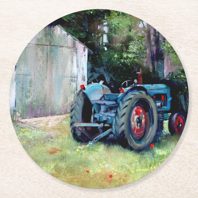 Posavasos Redondo De Papel T' Old Tractor Coaster (Anverso)