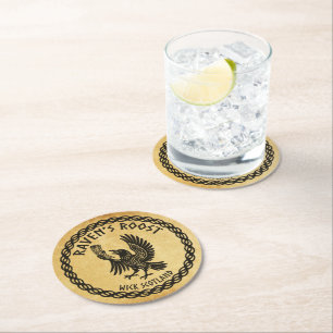 Posavasos Redondo De Papel Taberna Raven's Roost Wick Escocia