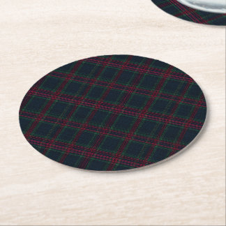 Posavasos Redondo De Papel Tartan de Patrimonio Invernal | Lodge Diamond