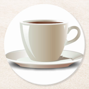 Posavasos Redondo De Papel Taza de café del Cappuccino