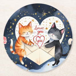 Posavasos Redondo De Papel Te quiero