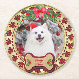 Posavasos Redondo De Papel Te Woof Un Feliz Regalo De Perro Personalizado De 