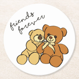 Posavasos Redondo De Papel Teddy bears