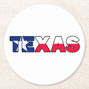 Posavasos Redondo De Papel Texas