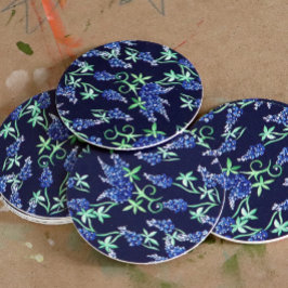 Posavasos Redondo De Papel Texas Bluebonnets Texan