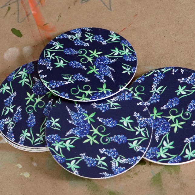 Posavasos Redondo De Papel Texas Bluebonnets Texan (Subido por el creador)