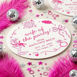 Posavasos Redondo De Papel This Wife Is A Showgirl Bachelorette Party Favor