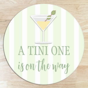 Posavasos Redondo De Papel Tini One Baby Shower